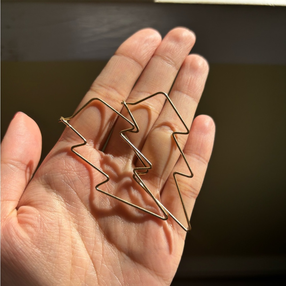 Lightning Bolt Wire Earrings